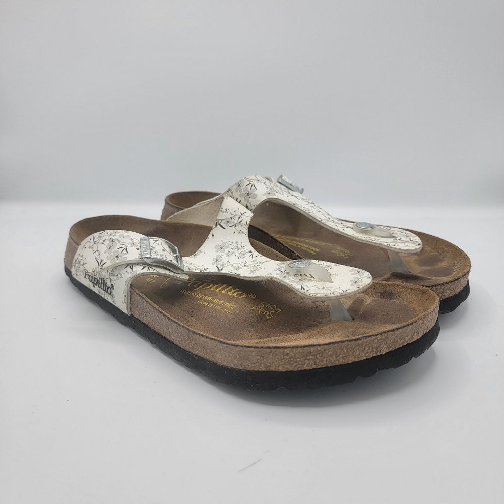Birkenstock White Floral Sandals